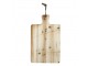 Nástěnný dřevěný box ve tvaru prkénka s háčky - 33*9*55 cm