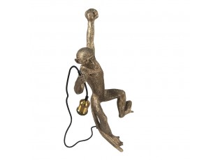 Zlatá antik nástěnná lampa opice Monkey gold - 27*30*66 cm