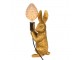 Dekorativní lampička ve tvaru zlatého zajíce Vines - 13*17*36 cm E27