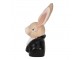 Dekorace Socha Králík Černý 11*9*19 cm - 11*10*19 cm Clayre & Eef