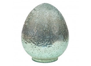Modro-zelené dekorativní skleněné vejce - 13*13*19 cm
