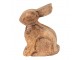 Dřevěná dekorace sedící králík Rabbi wood - 13*4*15 cm