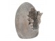 Šedá dekorace králíčci na vajíčku v dekoru kamene - 22*18*27 cm
