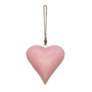 Závěsné kovové srdce se zdovením Heartic - 20*6*20 cm