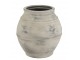 Šedá antik keramická dekorační váza Vintage - Ø 38*38cm