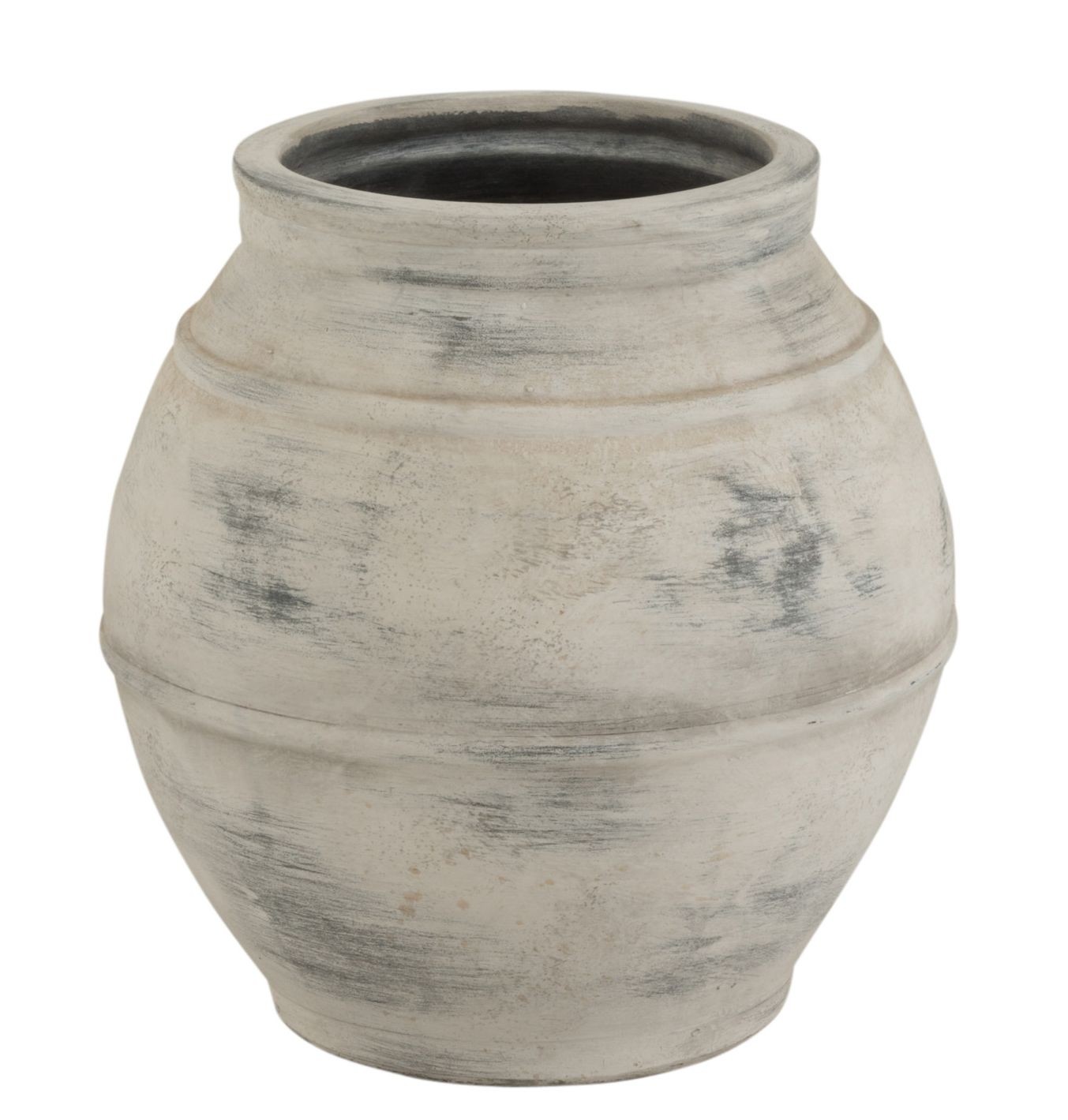 Levně Šedá antik keramická dekorační váza Vintage - Ø 38*38cm 17882