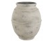Šedá antik baňatá keramická dekorační váza Vintage - Ø 68*80cm