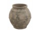 Šedo-hnědá antik keramická dekorační váza Vintage - Ø 38*38cm
