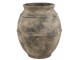 Šedo-hnědá antik keramická dekorační váza Vintage - Ø 68*80cm