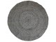 Přírodně - černý kulatý jutový koberec Bunio - Ø 160 cm