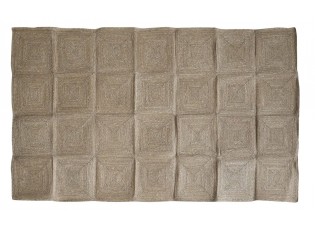 Přírodní jutový koberec v pletené šachovnici Rugión - 240*150 cm