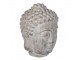 Dekorace šedá hlava Buddhy L - 17*17*24 cm