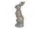 Dekorace vintage králík s patinou - 6*4*13 cm