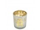 Zlatý skleněný svícen s včelkou na plástvi Hoone vel.S - Ø 7*8cm