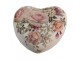 Keramické dekorační srdíčko s růžičkami Rosien - 11*11*4 cm