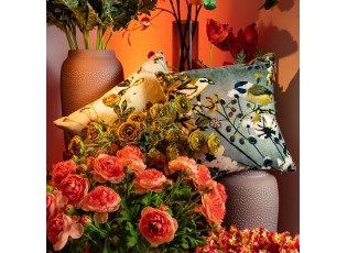 Sametový polšář s dekorem květin a ptáčky Wild Flowers - 45*45*15cm
