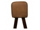 Hnědá kožená stolička pod nohy Yara - 119*30*53 cm