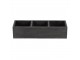 Černý antik dřevěný dekorativní box se 3mi přihrádkami Silen - 33*12*7 cm