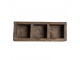 Hnědý antik dřevěný dekorativní box se 3mi přihrádkami Silen - 33*12*7 cm