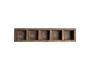 Hnědý antik dřevěný dekorativní box s 5ti přihrádkami Silen - 54*12*7 cm