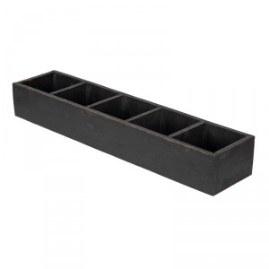Černý antik dřevěný dekorativní box s 5ti přihrádkami Silen - 54*12*7 cm