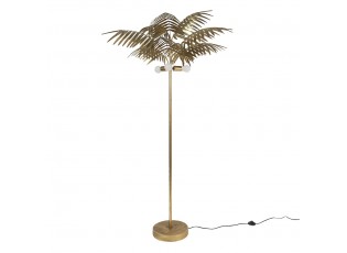 Zlatá antik stojací lampa ve tvaru palmy - Ø 107*193 cm E27/max 3*60W