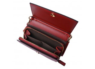 Vínová elegantní peněženka a crossbody kabelka v jednom - 20*14 cm