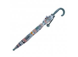 Průhledný deštník pro děti s modrým držadlem a pandami - Ø 50 cm