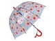 Průhledný deštník pro děti s červeným držadlem a andílky - Ø 50 cm