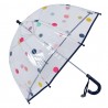 Průhledný deštník pro děti s černým držadlem a puntíky - Ø 50 cm Barva: černá, multiMateriál: polyHmotnost: 0,255 kg