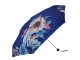 Tmavě modrý skládací deštník do kabelky s květy - Ø 92*54 cm