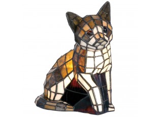 Dekorativní lampa Tiffany kočka - 24*20 cm 1x E14 / max 40w