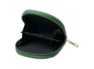 Zelená půlkulatá peněženka - 12*10 cm