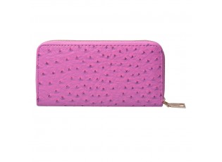 Růžová peněženka s puntíky - 19*9 cm