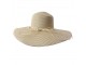 Béžový sluneční dámský klobouk s mašlí z provázků a perličkami