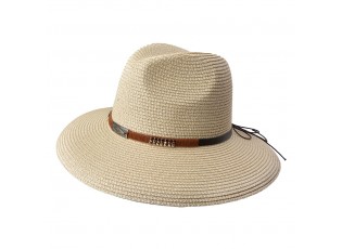Béžový dámský slaměný klobouk - Ø 35*15 cm