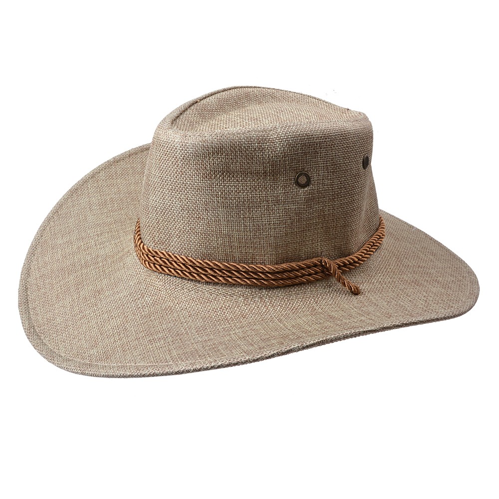Hnědý sluneční dámský klobouk s provázkem Clayre & Eef
