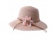 Růžový sluneční dámský klobouk s květinou