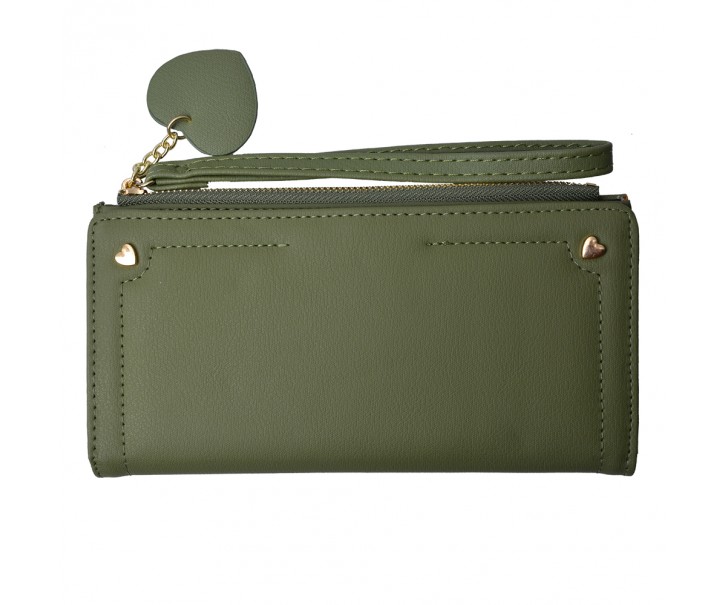 Zelená peněženka Jolla - 19*11 cm