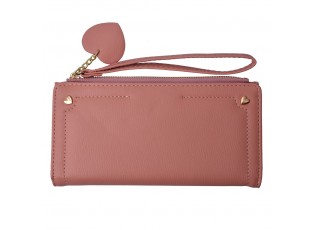 Růžová peněženka Jolla - 19*11 cm