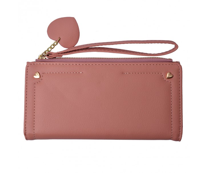 Růžová peněženka Jolla - 19*11 cm