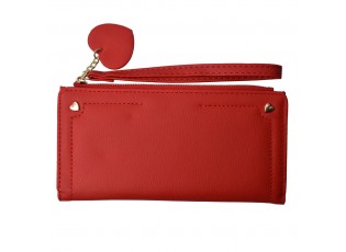 Červená peněženka Jolla - 19*11 cm