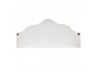 Bílý antik nástěnný dřevěný věšák s háčky Piotte - 69*6*31 cm