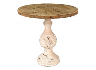 Dřevěný antik odkládací stůl Vionia - Ø 75*75 cm