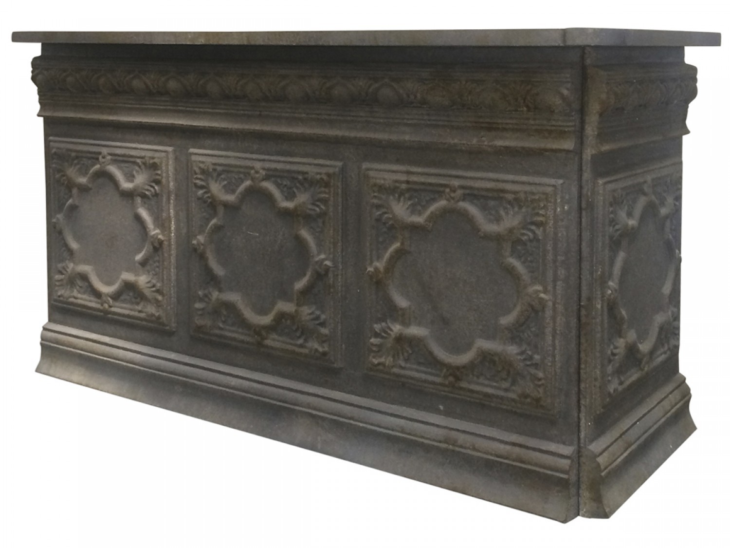 Mocca antik barový pult Vintage desk - 217*76*118 cm