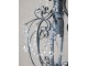 Šedý vintage ručně vyrobený lustr s kamínky Chandelié - 31*52cm/E14/ 60W