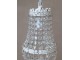 Bílý vintage ručně vyrobený lustr s kamínky Chandelié - 14*26cm/E14/ 60W