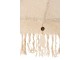 Béžový slunečník s dřevěnou tyčí a mušlemi Boho - ∅188*250 cm