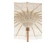 Přírodní drhaný slunečník s dřevěnou tyčí Macrame - ∅200*250 cm