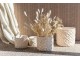 Béžový cementový květináč s drhaným vzorem Ibiza Macrame - Ø11*10 cm